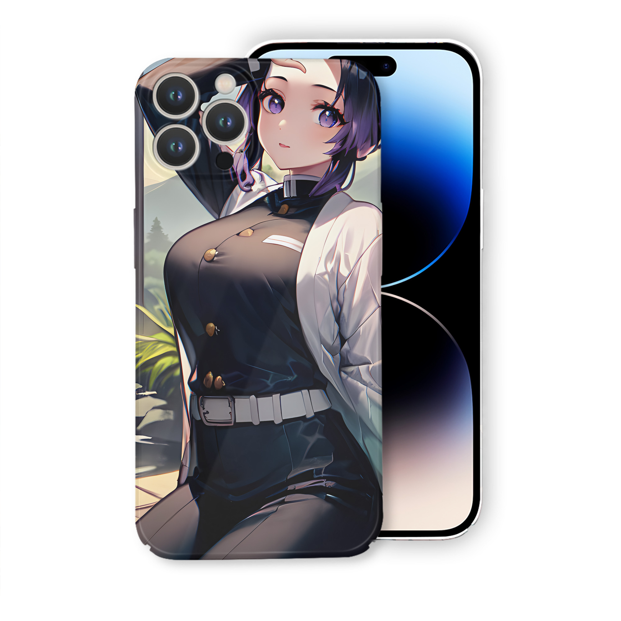 （画像用） 鬼滅の刃（きめつのやいば）蟲柱-胡蝶 しのぶ／こちょう しのぶ Kochou Shinobu 【iPhone 14シリーズ対応】ハードケース